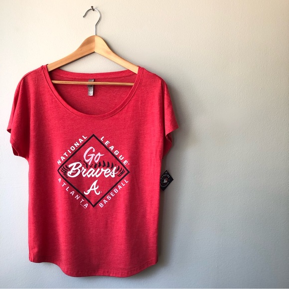 Atlanta Braves Women’s Authentic MLB Short Sleeve Logo Tee - Picture 11 of 11